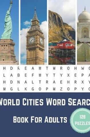 Cover of World Cities Word Search Book For Adults