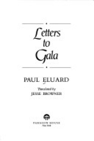 Cover of Letters to Gala