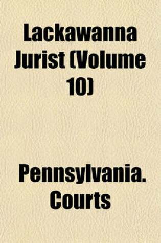 Cover of Lackawanna Jurist (Volume 10)