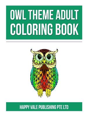 Book cover for Owl Theme Adult Coloring Book