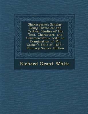 Book cover for Shakespeare's Scholar