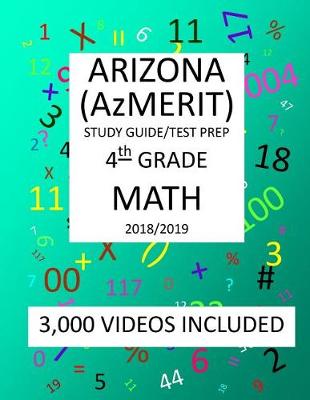 Book cover for 4th Grade ARIZONA AzMERIT, MATH, Test Prep