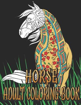 Book cover for Horse Adult Coloring Book