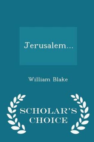 Cover of Jerusalem... - Scholar's Choice Edition