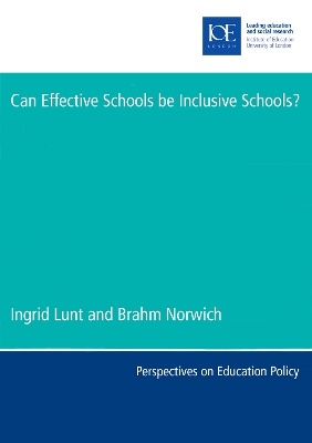 Book cover for Can Effective Schools be Inclusive Schools?