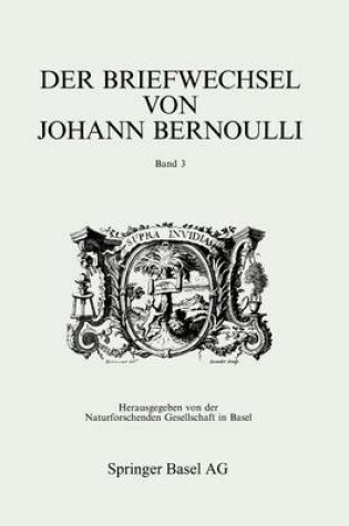 Cover of Der Briefwechsel Von Johann I Bernoulli