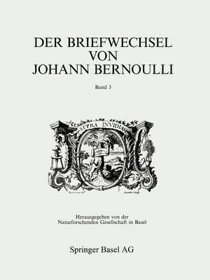 Book cover for Der Briefwechsel Von Johann I Bernoulli