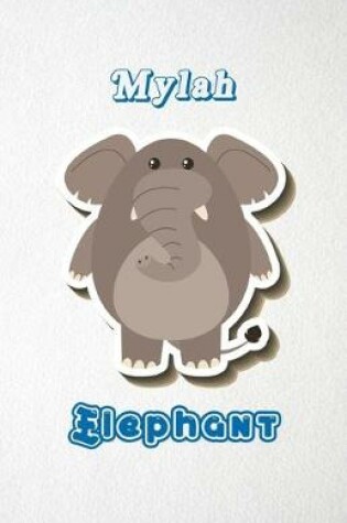 Cover of Mylah Elephant A5 Lined Notebook 110 Pages