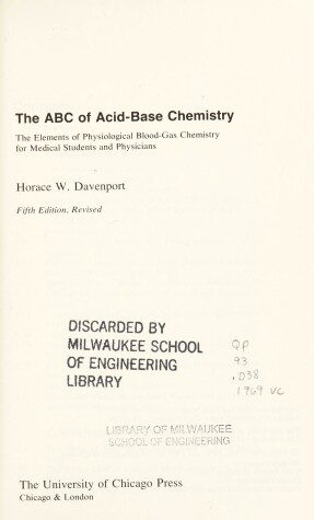 Cover of A. B. C. of Acid-base Chemistry