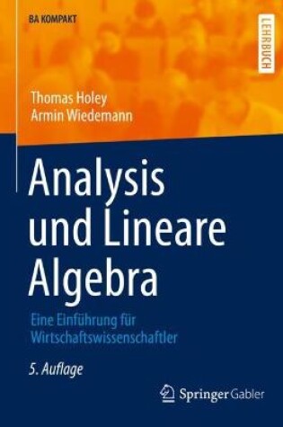 Cover of Analysis und Lineare Algebra