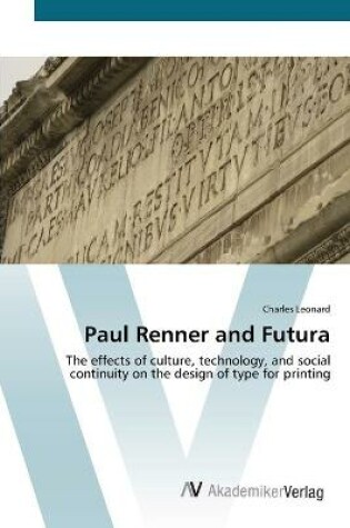 Cover of Paul Renner and Futura