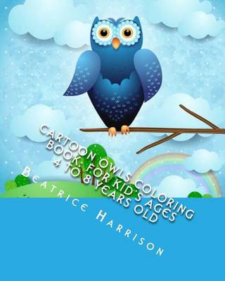 Book cover for Cartoon Owls Coloring Book