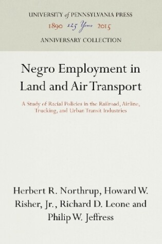 Cover of Negro Employment in Land and Air Transport