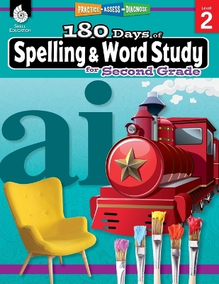 Book cover for 180 Days of Spelling and Word Study for Second Grade