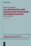 Book cover for Palaographie Und Handschriftenkunde Fur Germanisten