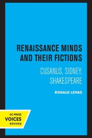 Cover of Renaissance Minds and Their Fictions