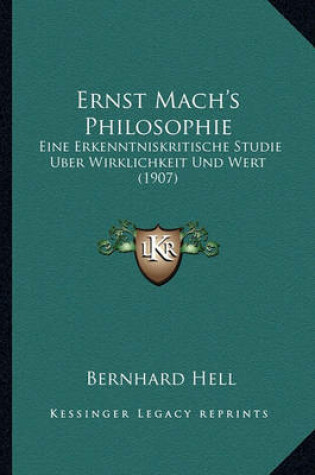 Cover of Ernst Mach's Philosophie