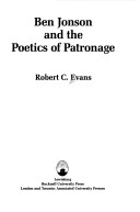 Book cover for Ben Jonson and the Poetics of Patronage