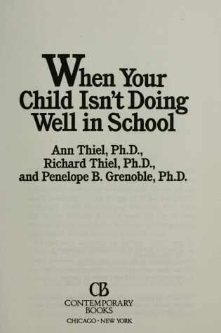 Cover of When Your Child Isn't Doing Well at School