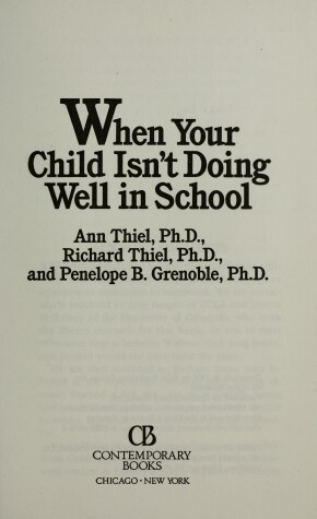 Book cover for When Your Child Isn't Doing Well at School