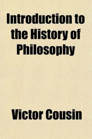 Cover of Introduction to the History of Philosophy