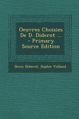 Cover of Oeuvres Choisies de D. Diderot ...