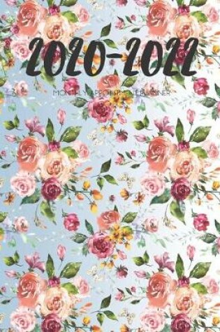 Cover of 2020-2022 Three 3 Year Planner Bouquet Flowers Monthly Calendar Gratitude Agenda Schedule Organizer