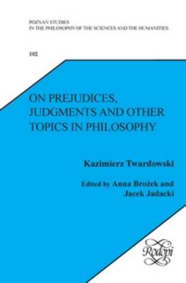 Cover of On Prejudices, Judgments and Other Topics in Philosophy