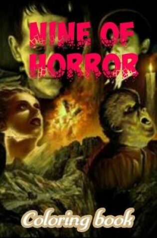 Cover of Nine of horror coloring book