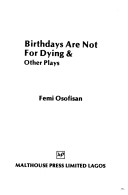 Book cover for Birthdays are Not for Dying and Other Plays