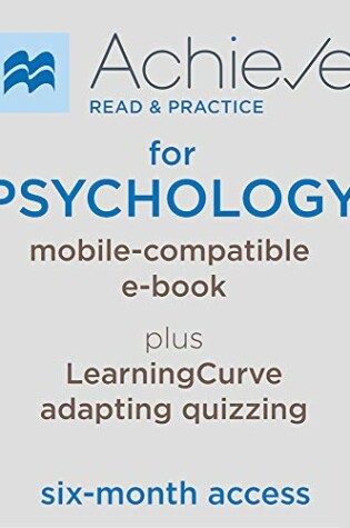 Cover of Achieve Read & Practice for Psychology (1-Term Access)