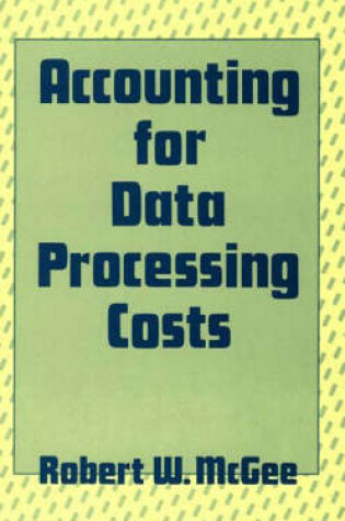 Cover of Accounting for Data Processing Costs