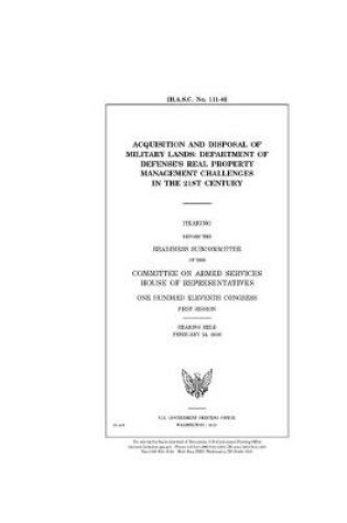 Cover of Acquisition and disposal of military lands