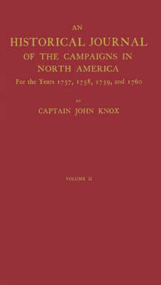 Book cover for The Journal of Captain John Knox