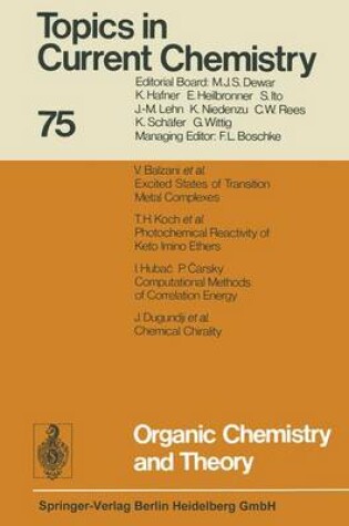 Cover of Organic Chemistry and Theory