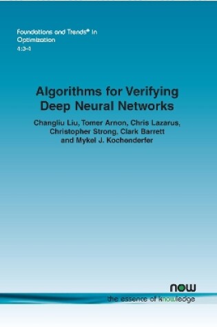 Cover of Algorithms for Verifying Deep Neural Networks