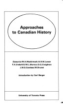 Book cover for Approaches to Canadian Histor Pb