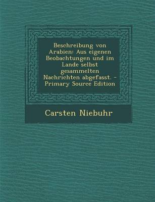 Book cover for Beschreibung Von Arabien