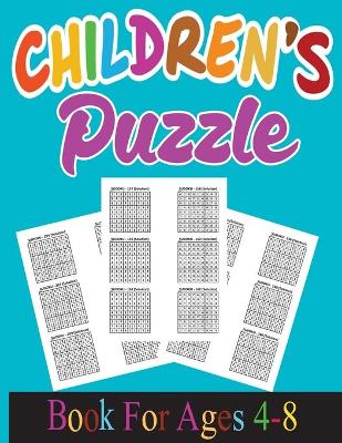 Book cover for Children's puzzle book for ages 4-8