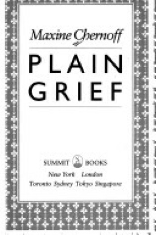 Cover of Plain Grief