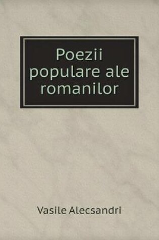 Cover of Poezii populare ale romanilor