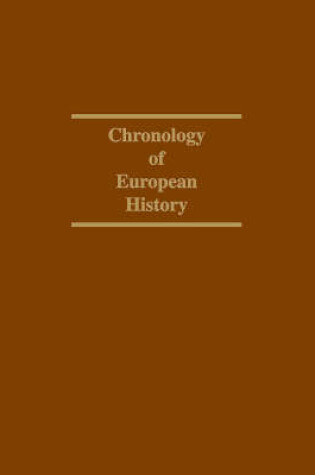 Cover of Chronology of European History 15000bc 1997