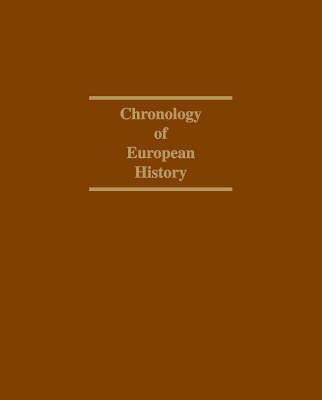 Book cover for Chronology of European History 15000bc 1997