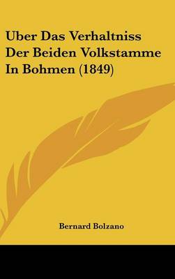 Book cover for Uber Das Verhaltniss Der Beiden Volkstamme in Bohmen (1849)