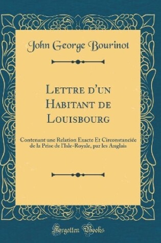 Cover of Lettre d'Un Habitant de Louisbourg