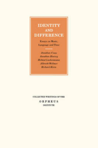 Cover of Identity and Difference