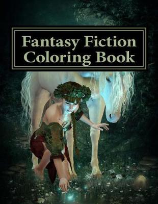 Book cover for Fantasy Fiction Coloring Book