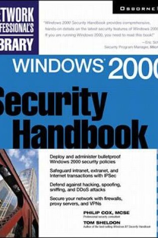 Cover of Windows 2000 Security Handbook
