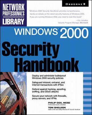 Book cover for Windows 2000 Security Handbook