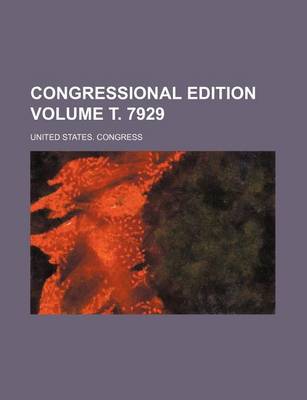 Book cover for Congressional Edition Volume . 7929